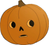 A cartoon Jack-o'-lantern 